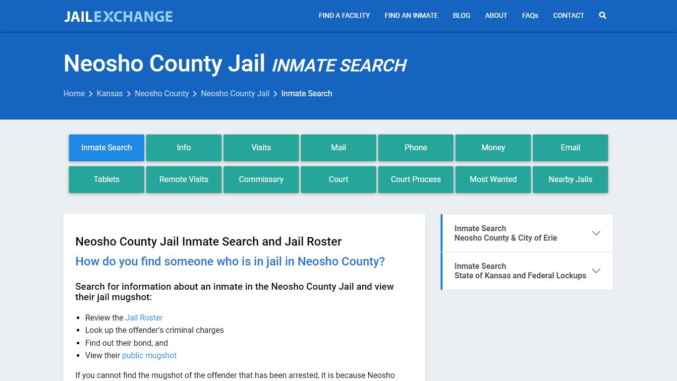 Inmate Search: Roster & Mugshots - Neosho County Jail, KS - Jail Exchange